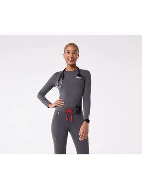 Rusty Fig Figs | Tops | Figs Palmer Ribbed Long Sleeve Underscrub Top Charcoal ...
